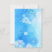 Cartons Réponse Couleurs d'aquarelle bleue HydrangeasCarte de reme (Dos)