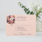 Cartons Réponse Couleurs d'automne Bouquet Mariage orange noir (Debout devant)