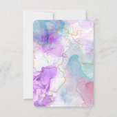 Cartons Réponse Couleurs violettes, vertes, roses, élégantes (Dos)