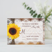 Cartons Réponse Country Grange Dentelle de dentelle de tournesol m (Debout devant)