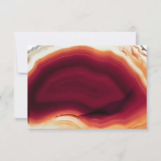 Cartons Réponse Coupe rouge agate, couleurs d'automne mariage mode (Dos)