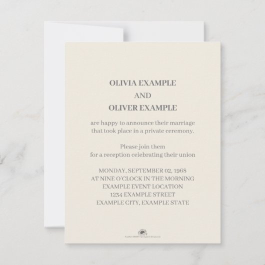 Cartons Réponse Couple mariage en monochrome (Dos)