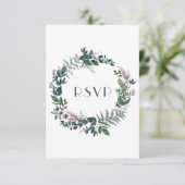 Cartons Réponse Couronne de fleurs rustique en Bourgogne et vert f (Debout devant)