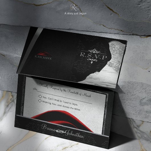 Cartons Réponse Cravate noire de diamant