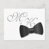 Cartons Réponse Cravate noire Tuxedo Mariage Mini Enregistrer la c (Devant)