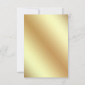 Cartons Réponse Cream Gold Ethnic Elephants Indian Wedding (Dos)