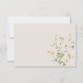 Cartons Réponse Cream Wildflower Garden Elegant Wedding (Dos)