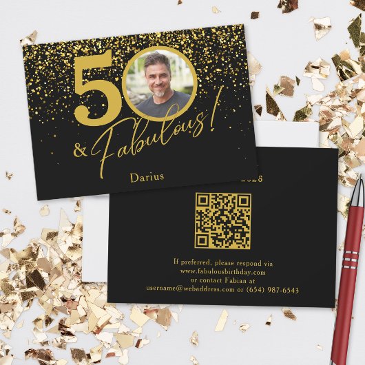 Cartons Réponse Create Your Own Fabulous Birthday Photo QR Code