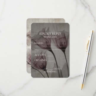 Cartons Réponse Créez vos propres Fleurs Vintages Sepia Rose X-Ray
