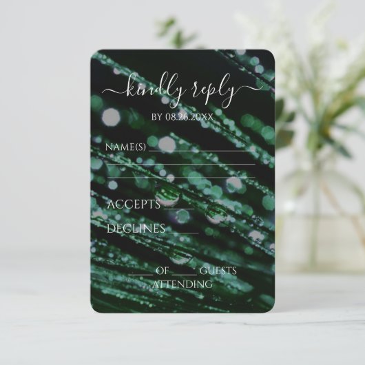 Cartons Réponse Créez votre propre - Bokeh Frosted Branches (Debout devant)