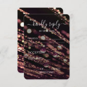 Cartons Réponse Créez votre propre - Bokeh Frosted Branches (Devant / Derrière)