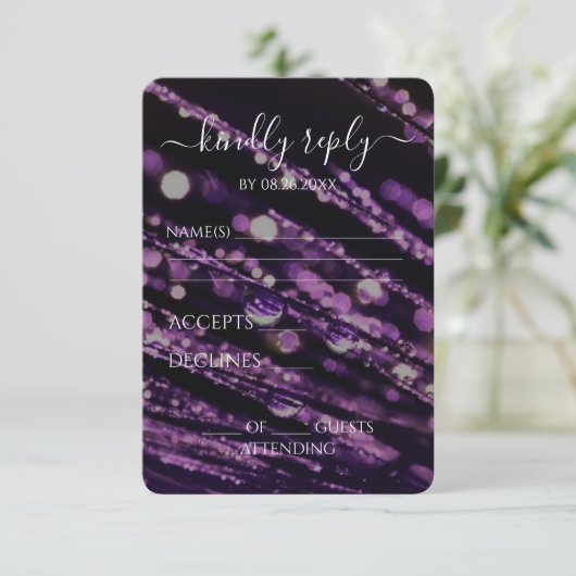 Cartons Réponse Créez votre propre - Bokeh Frosted Branches (Debout devant)