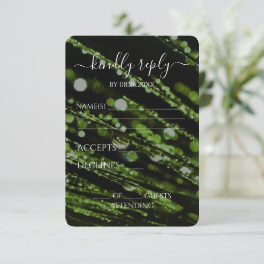 Cartons Réponse Créez votre propre - Bokeh Frosted Branches (Debout devant)