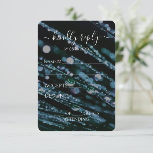 Cartons Réponse Créez votre propre - Bokeh Frosted Branches (Debout devant)