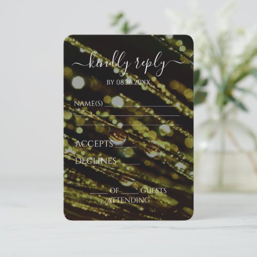 Cartons Réponse Créez votre propre - Bokeh Frosted Branches (Debout devant)