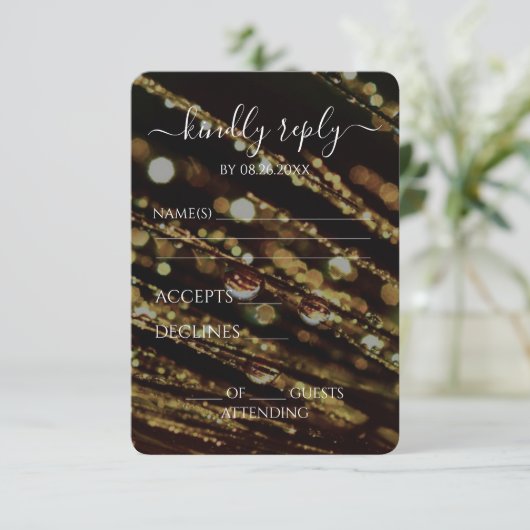 Cartons Réponse Créez votre propre - Bokeh Frosted Branches (Debout devant)