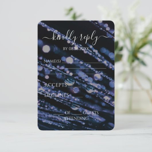 Cartons Réponse Créez votre propre - Bokeh Frosted Branches (Debout devant)