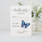 Cartons Réponse Créez votre propre papillon d'aquarelle peint en b (Debout devant)