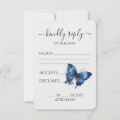 Cartons Réponse Créez votre propre papillon d'aquarelle peint en b (Devant)