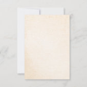 Cartons Réponse Crème orange pâle Mariage floral automne (Dos)