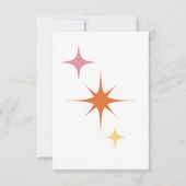 Cartons Réponse Crème simple et rose Mariage moderne du milieu du  (Dos)