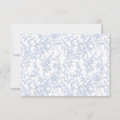 Cartons Réponse Crest Monogram Blue and White Floral Script (Dos)