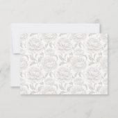 Cartons Réponse Crest Monogram Pale Taupe paysage Mariage (Dos)