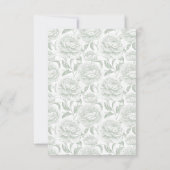Cartons Réponse Crest Monogram Sage Green Mariage (Dos)