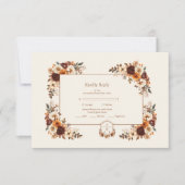 Cartons Réponse Crest Western Pays Bohème Floral Mariage (Devant)