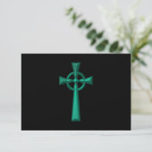 Cartons Réponse Croix céleste métallique verte (Debout devant)