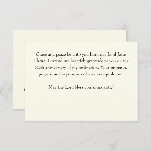 Cartons Réponse Croix celtique Rose Merci (Devant / Derrière)