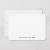 Cartons Réponse Custom Elegant script repas Mariage toute allergie (Dos)