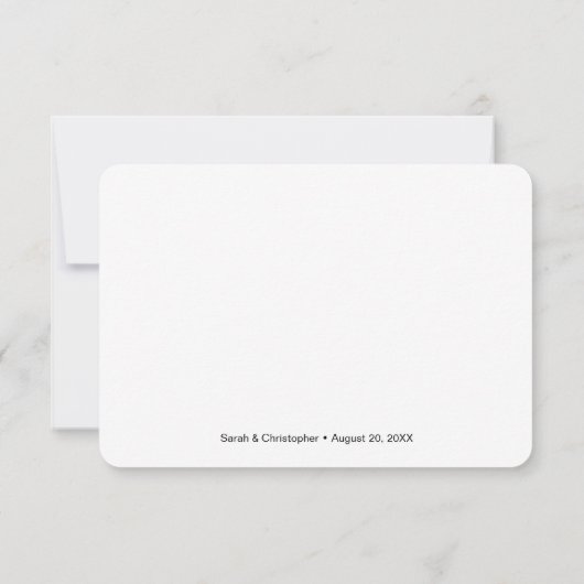 Cartons Réponse Custom Elegant script repas Mariage toute allergie (Dos)