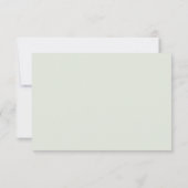 Cartons Réponse Custom green watercolor flowy wedding (Dos)