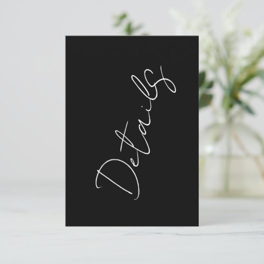 Cartons Réponse Custom Names Modern Black Détails Hébergement (Debout devant)