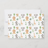 Cartons Réponse Cute Boho Safari Livre pour bébé garçon douche (Dos)