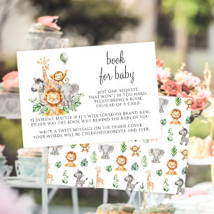 Cartons Réponse Cute Boho Safari Livre pour bébé garçon douche