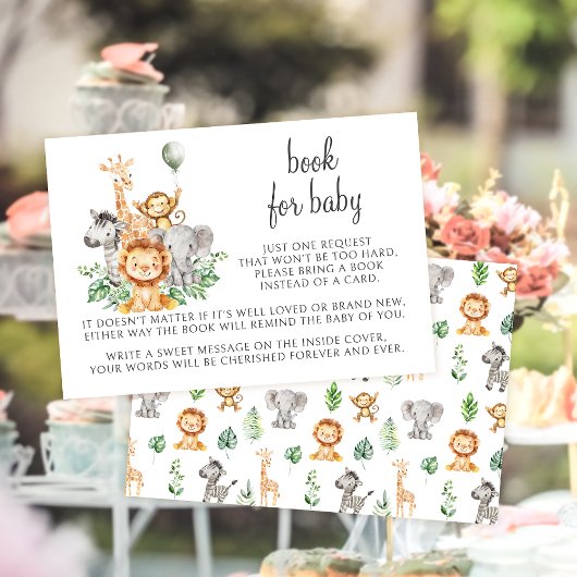 Cartons Réponse Cute Boho Safari Livre pour bébé garçon douche