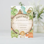 Cartons Réponse Cute Friendly Dinosaures Baby shower 1er anniversa (Debout devant)