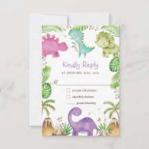 Cute Friendly Dinosaures Baby shower 1er anniversa