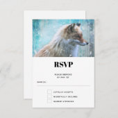 Cartons Réponse Cute Furry Fox sur Blue Grunge Arrière - plan (Devant / Derrière)