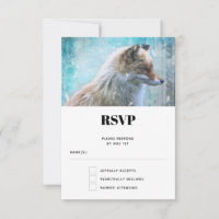 Cute Furry Fox sur Blue Grunge Arrière - plan