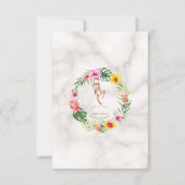 Cartons Réponse Cute Monkey Tropical Floral Boy Baby shower (Dos)