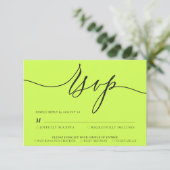 Cartons Réponse Cyber Lime Jet Black Minimal Modern (Debout devant)