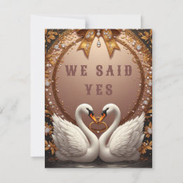 Cartons Réponse 🌸 Cygnes Rose Gold pour Mariage de Printemps ✨