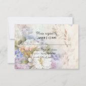 Cartons Réponse Dahlias blancs avec accents violets et bleus (Dos)