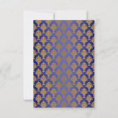 Cartons Réponse Damask Gold sur Royal Blue Shine (Dos)