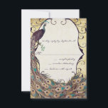 Cartons Réponse Damask Peacock Elegance Eggplant Gold et Aqua<br><div class="desc">Peacock vintage Gold Damask En Eggplant et Aqua</div>