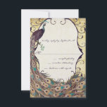 Cartons Réponse Damask Peacock Elegance Eggplant Gold et Aqua<br><div class="desc">Peacock vintage Gold Damask En Eggplant et Aqua</div>