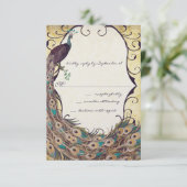Cartons Réponse Damask Peacock Elegance Eggplant Gold et Aqua (Debout devant)